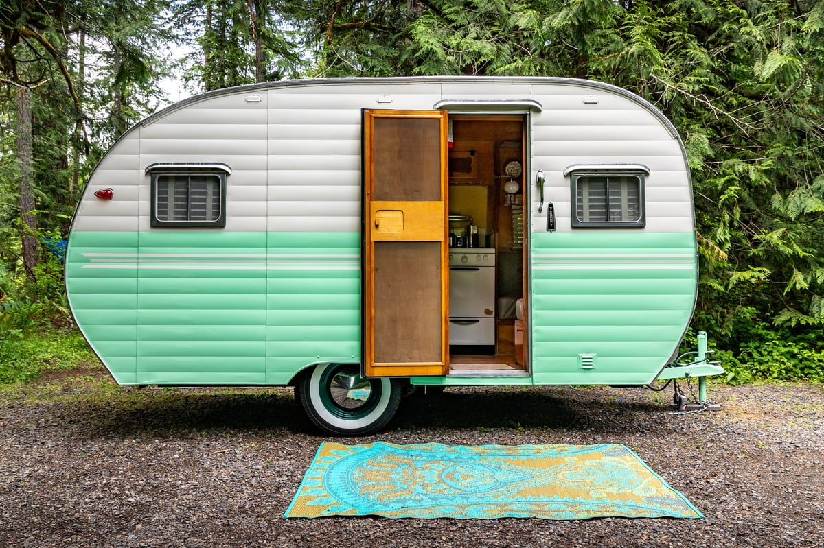 Vintage restored caravan